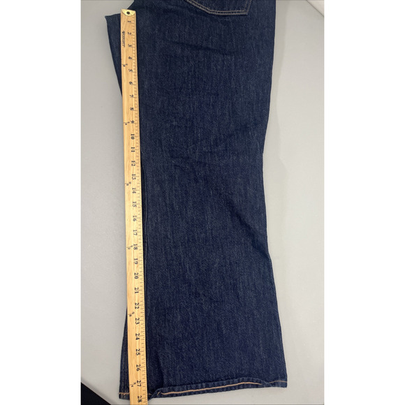 American Eagle Denim 90s Flare Jeans Womens 16 Dark Wash High Rise 100% Cotton - Picture 8 of 11